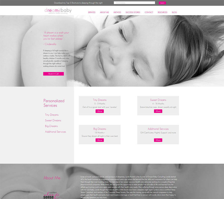 Dreambaby Consulting Website Image